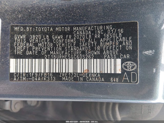 Toyota Corolla Le