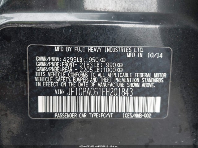 Subaru Impreza 2.0i Premium