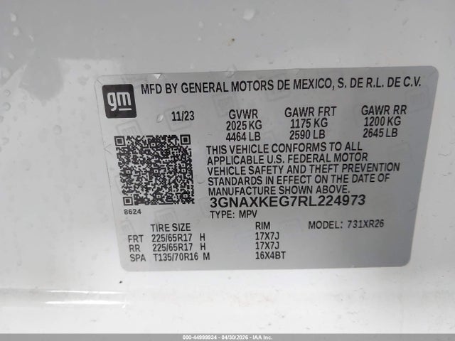 Chevrolet Equinox Fwd Lt