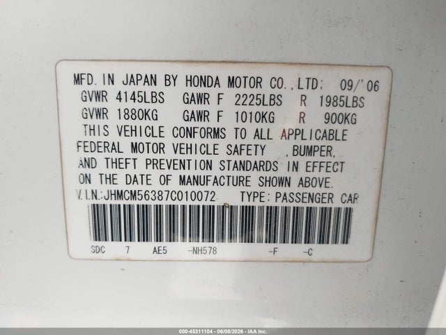 Honda Accord 2.4 Se