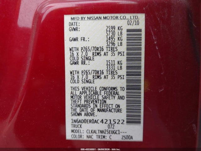 Nissan Frontier Se