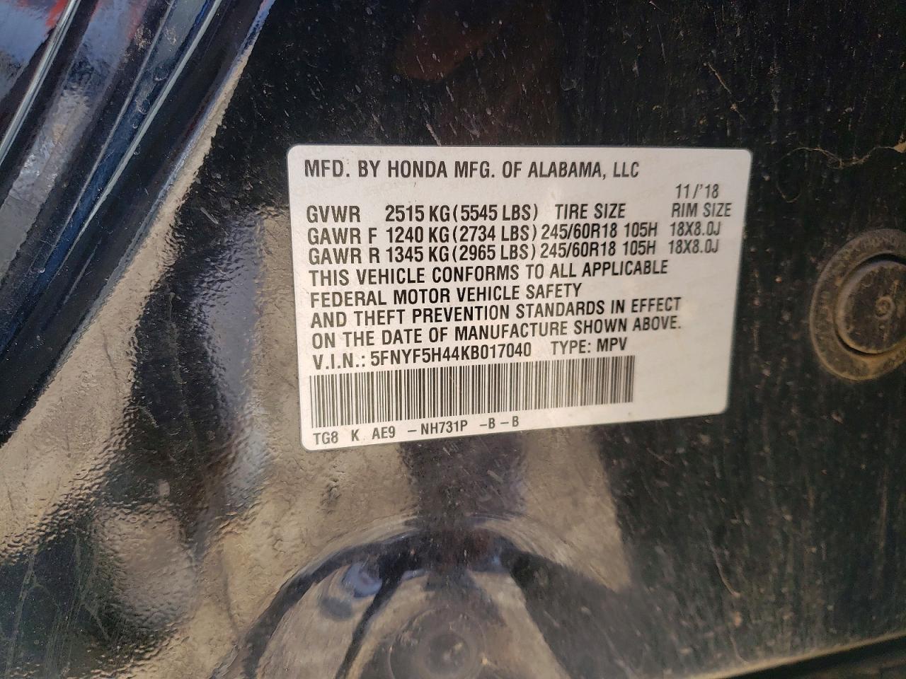 Honda Pilot Exl