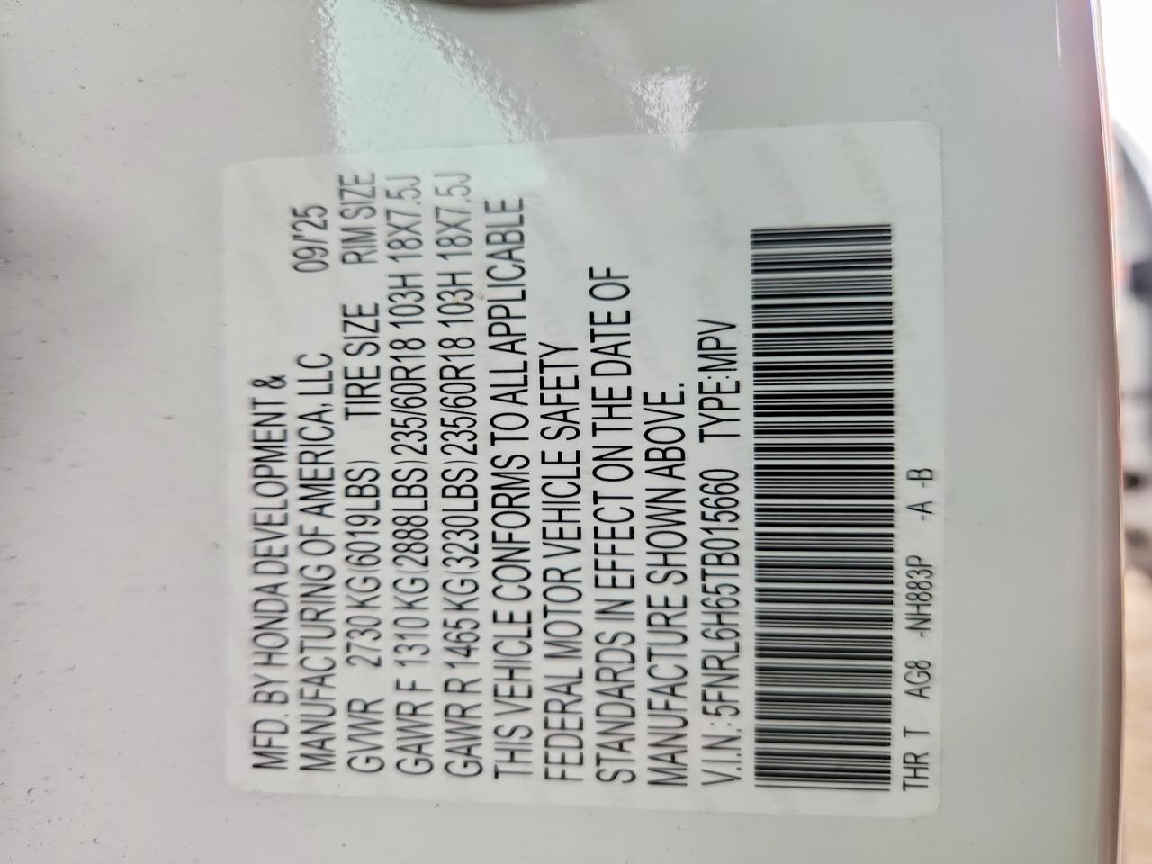 Honda Odyssey Exl