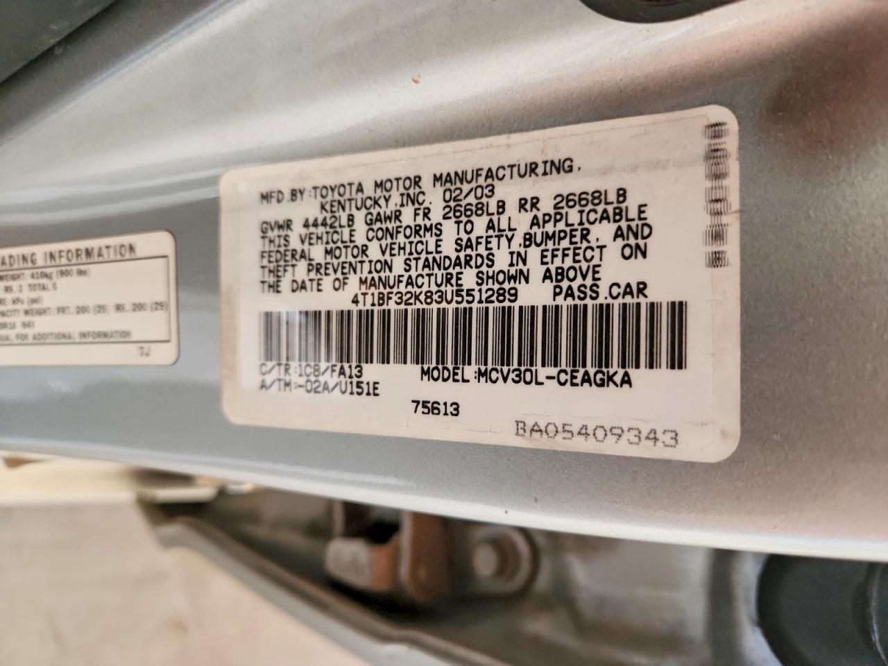 Toyota Camry Xle V6