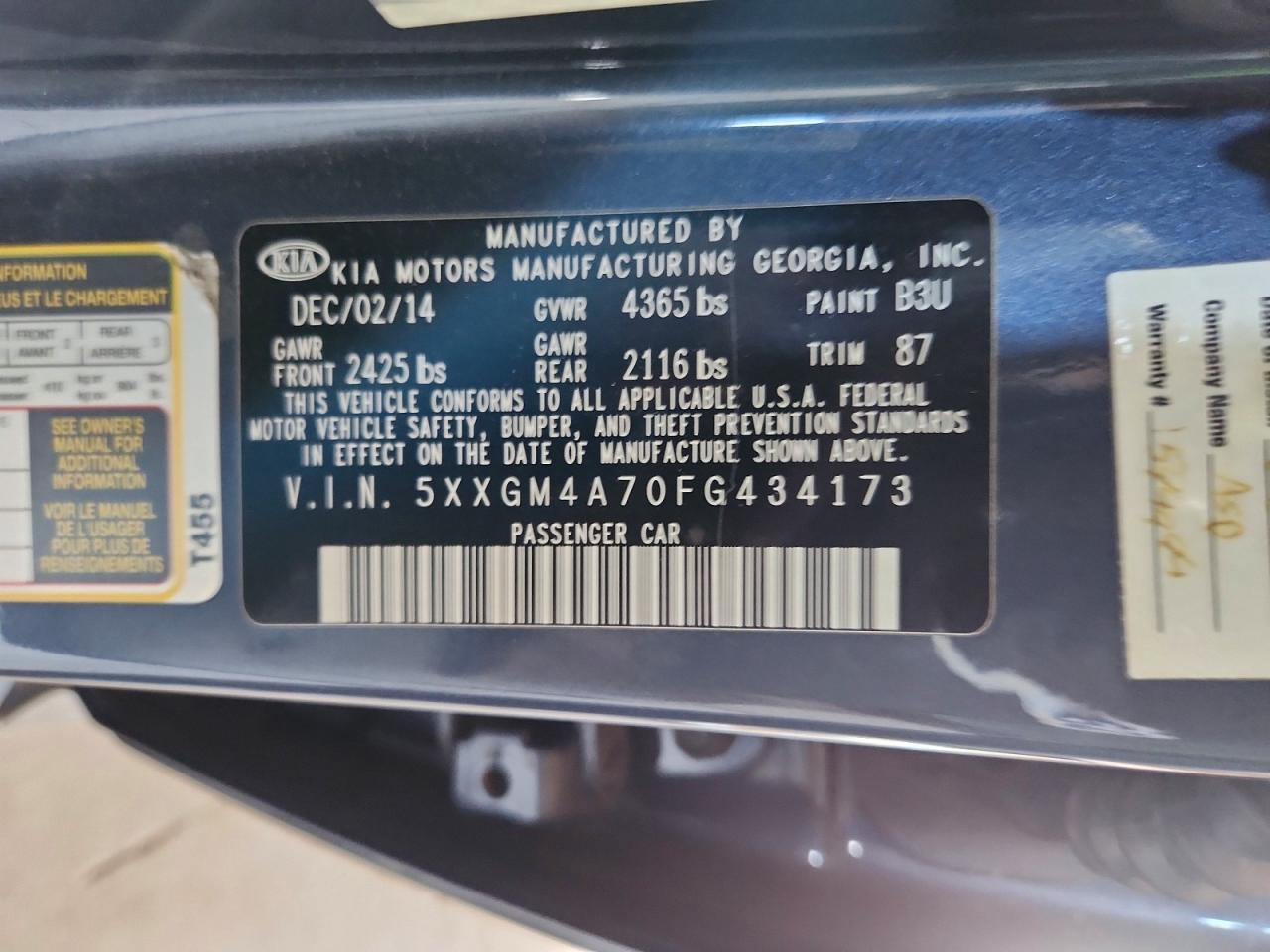 Kia Optima Lx