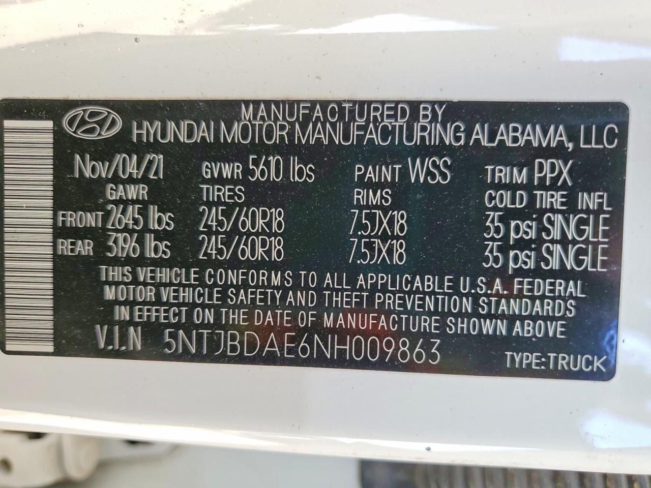 Hyundai SANTA CRUZ Sel