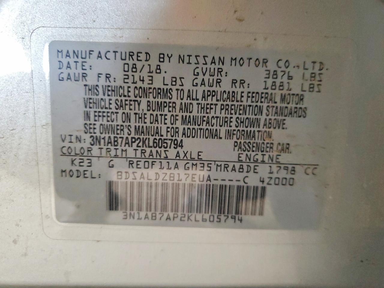 Nissan Sentra Sv