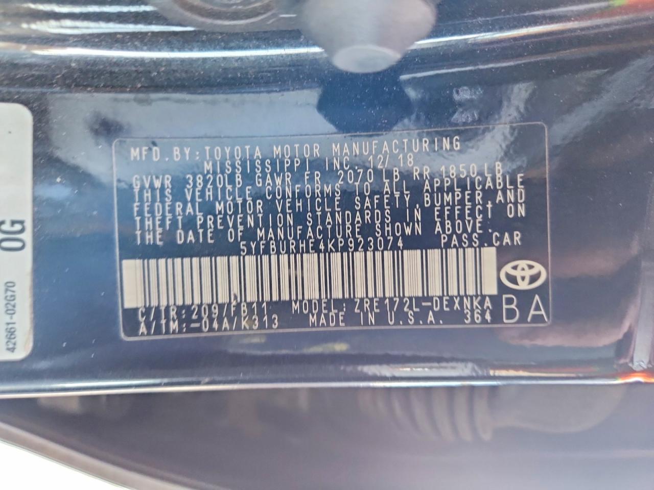 Toyota Corolla Le