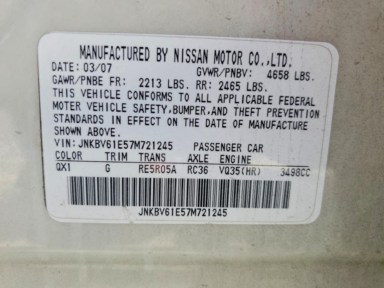 INFINITI G35 Base