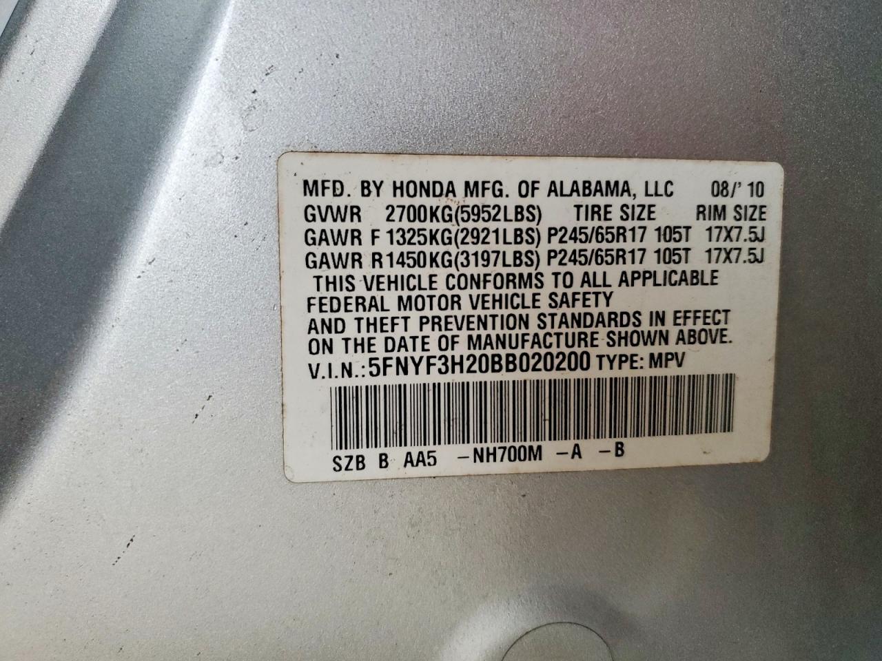 Honda Pilot Lx