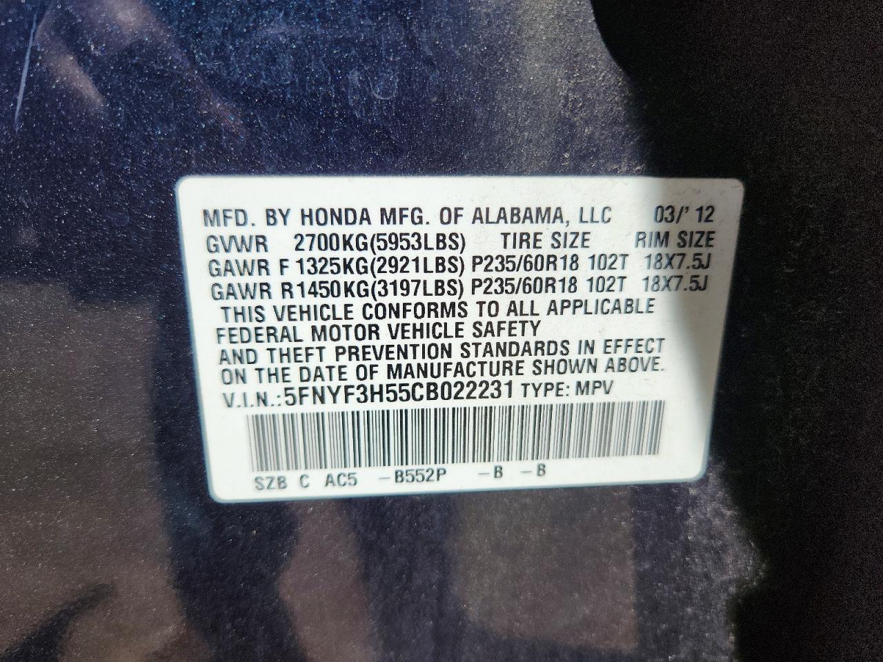 Honda Pilot Exl
