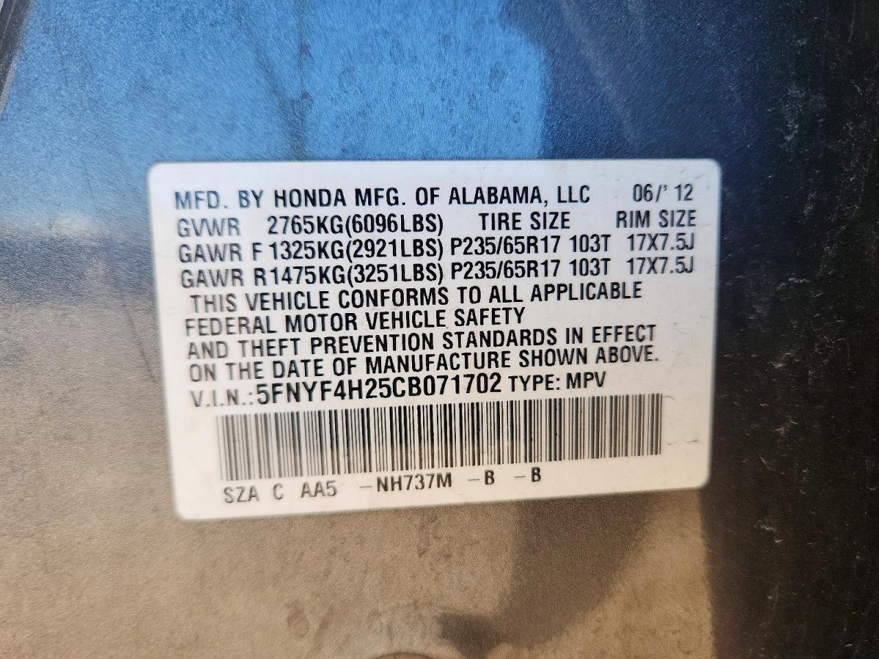 Honda Pilot Lx