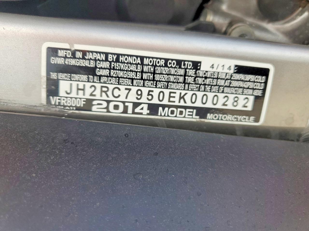Honda Vfr Cycle F