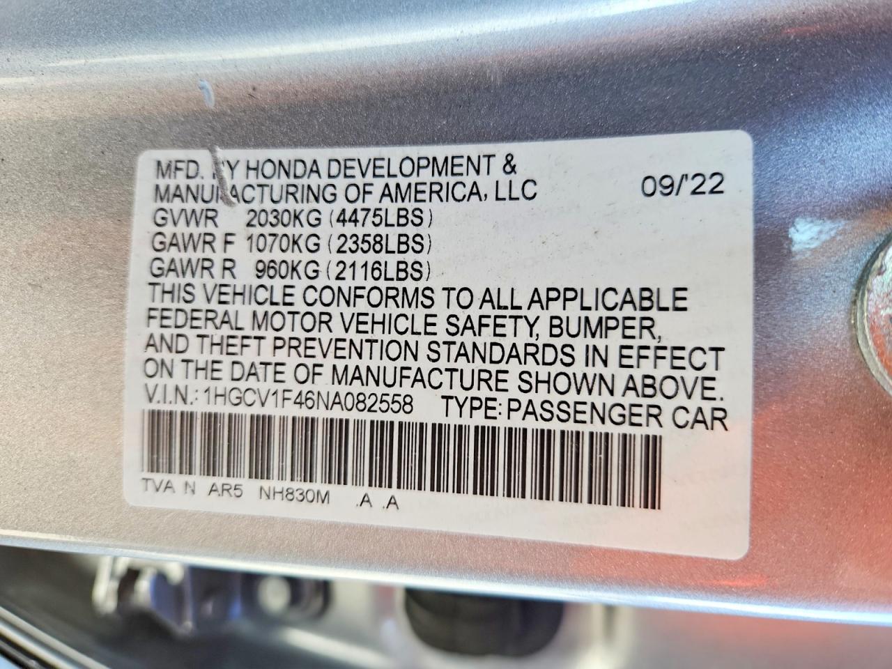 Honda Accord Sport Se