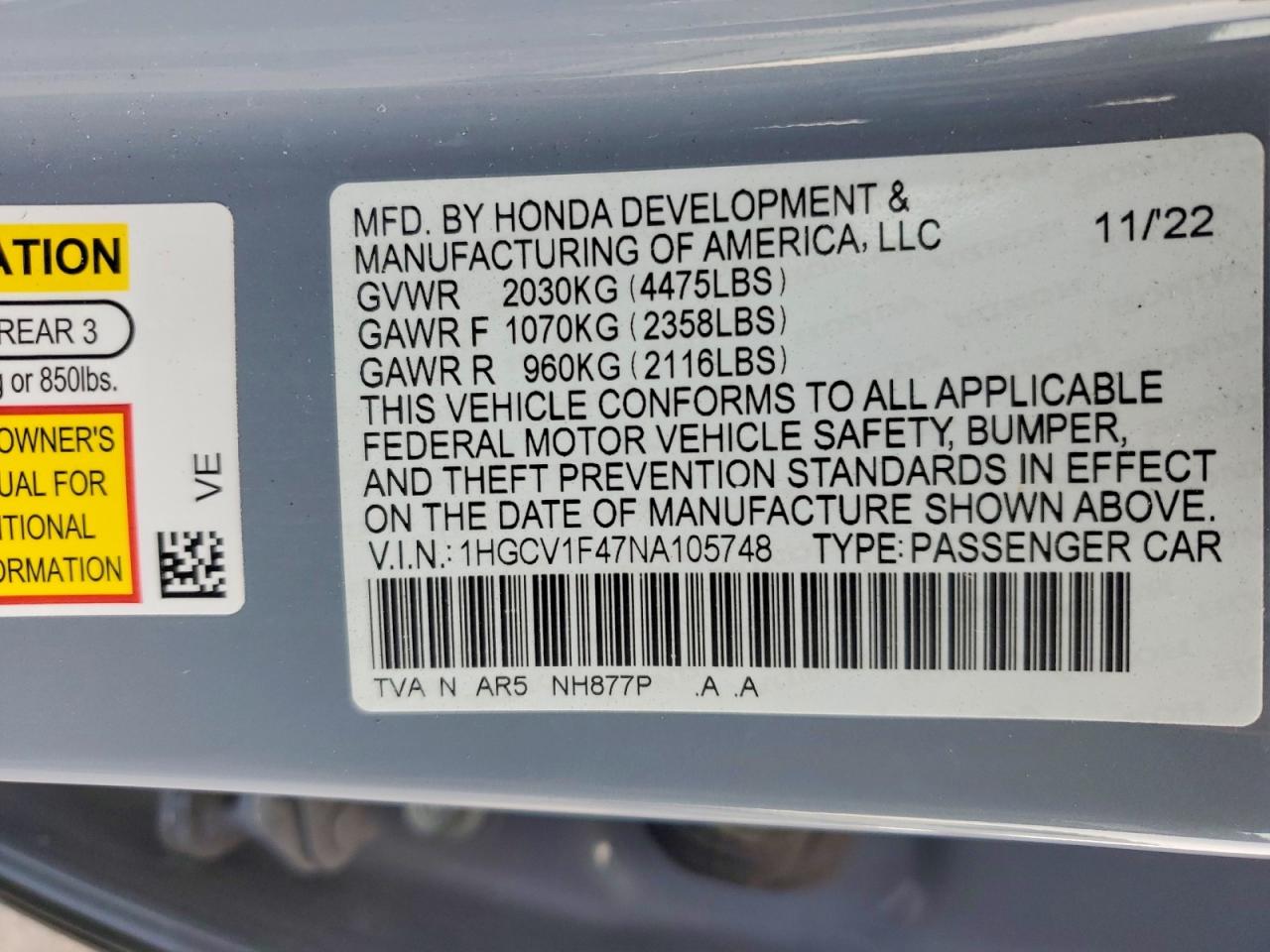 Honda Accord Sport Se
