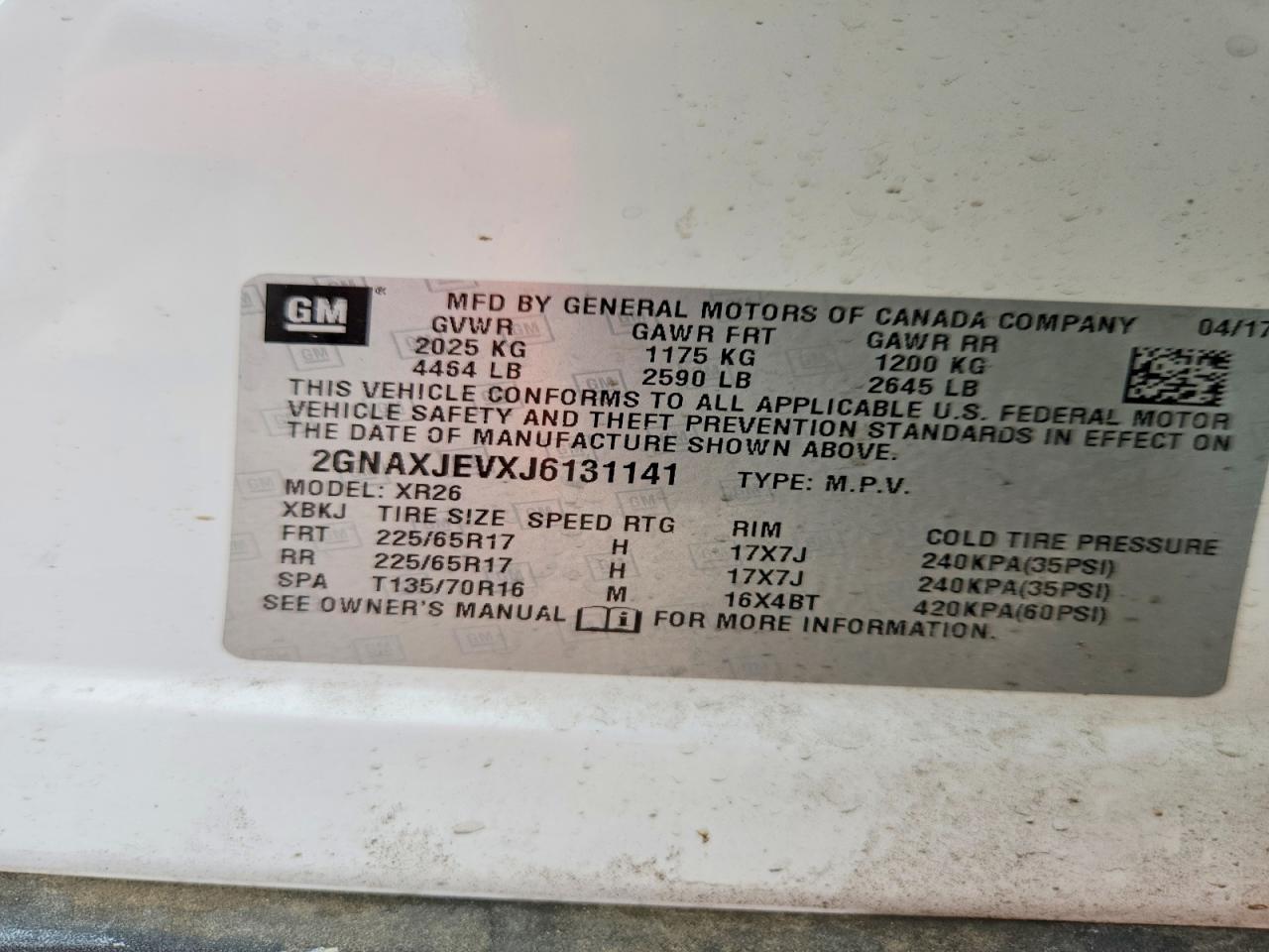 Chevrolet Equinox Lt