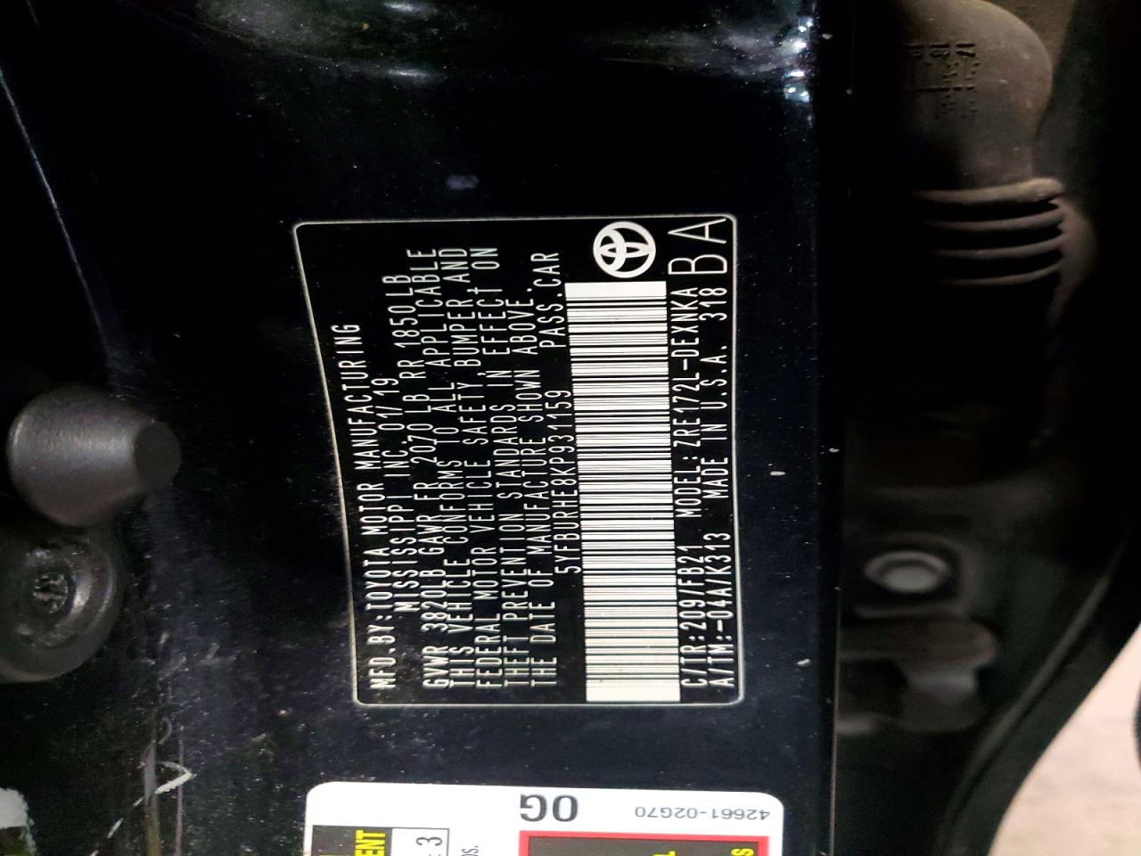 Toyota Corolla Le