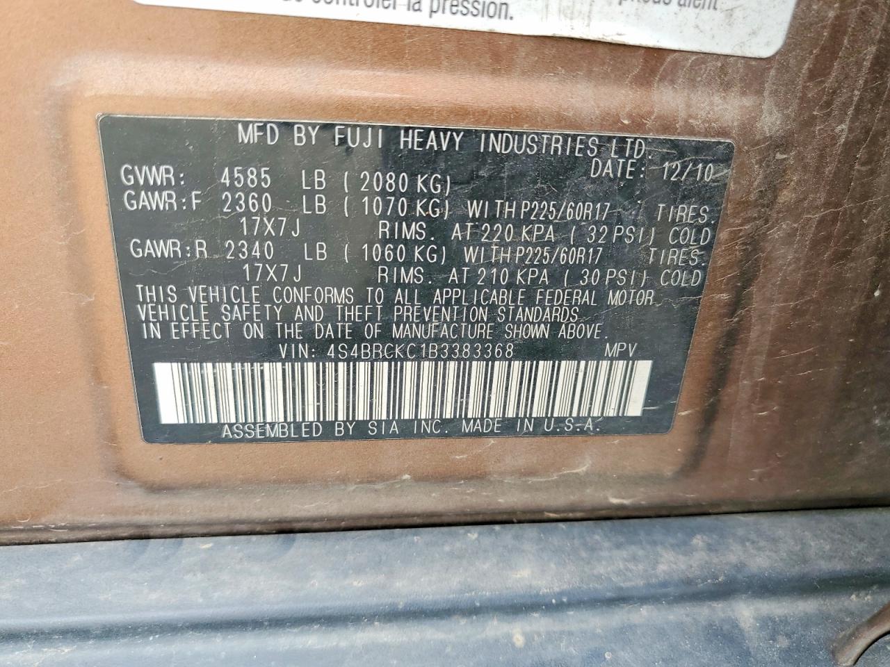 Subaru Outback 2.5i Limited