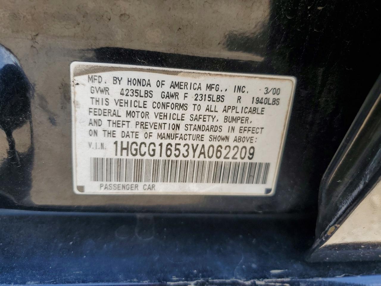 Honda Accord Ex