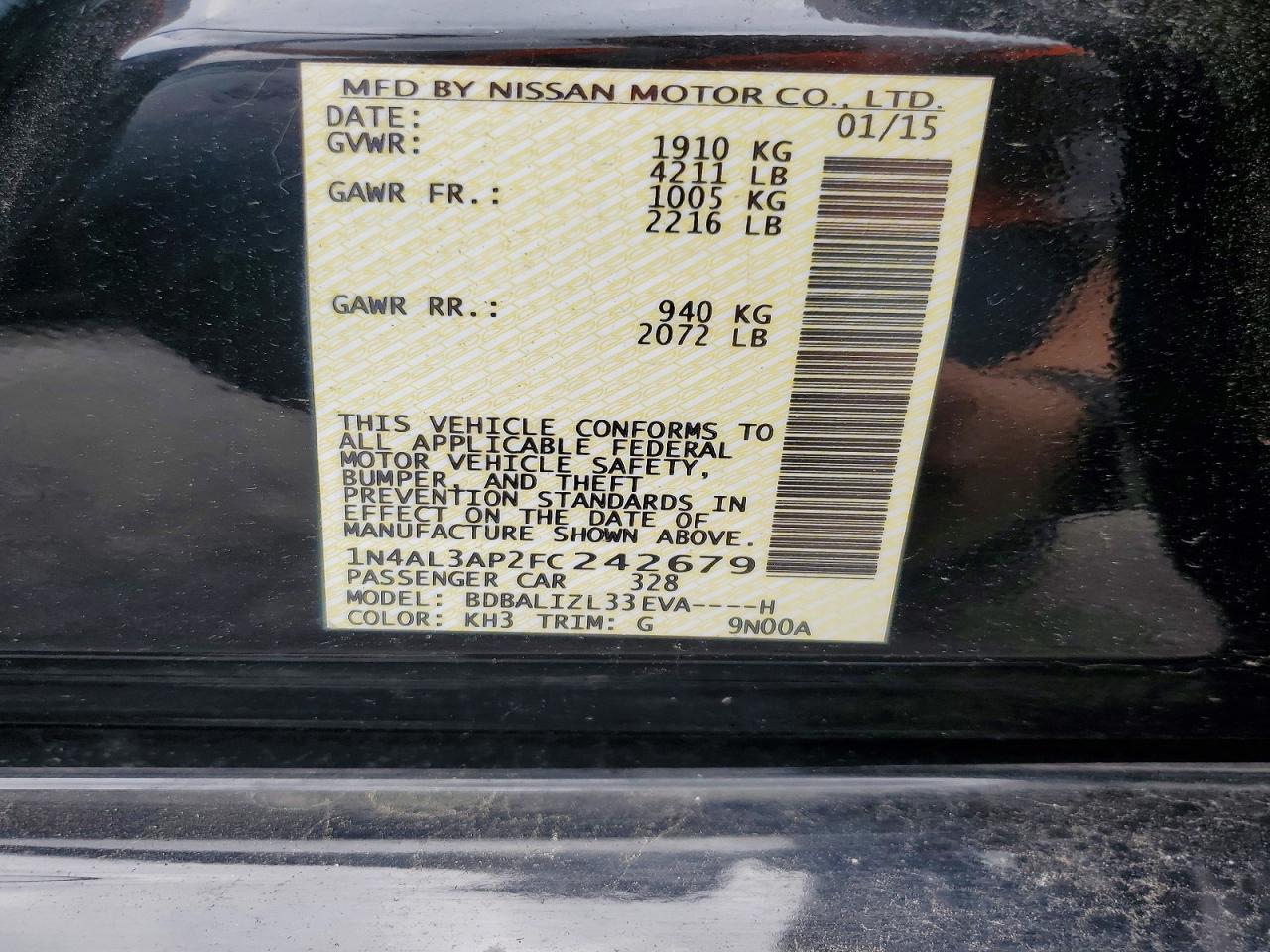 Nissan Altima 2.5 Sv