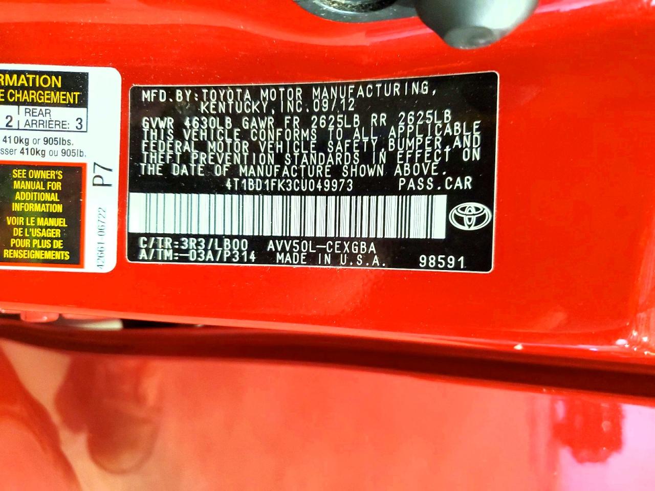Toyota Camry Xle