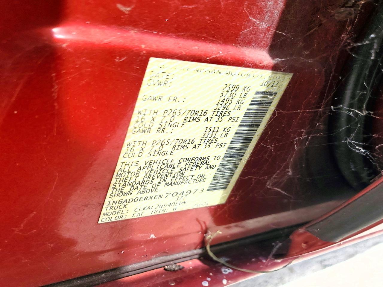 Nissan Frontier Sv