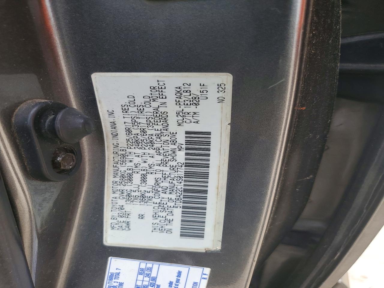 Toyota Sienna Xle 7 Passenger