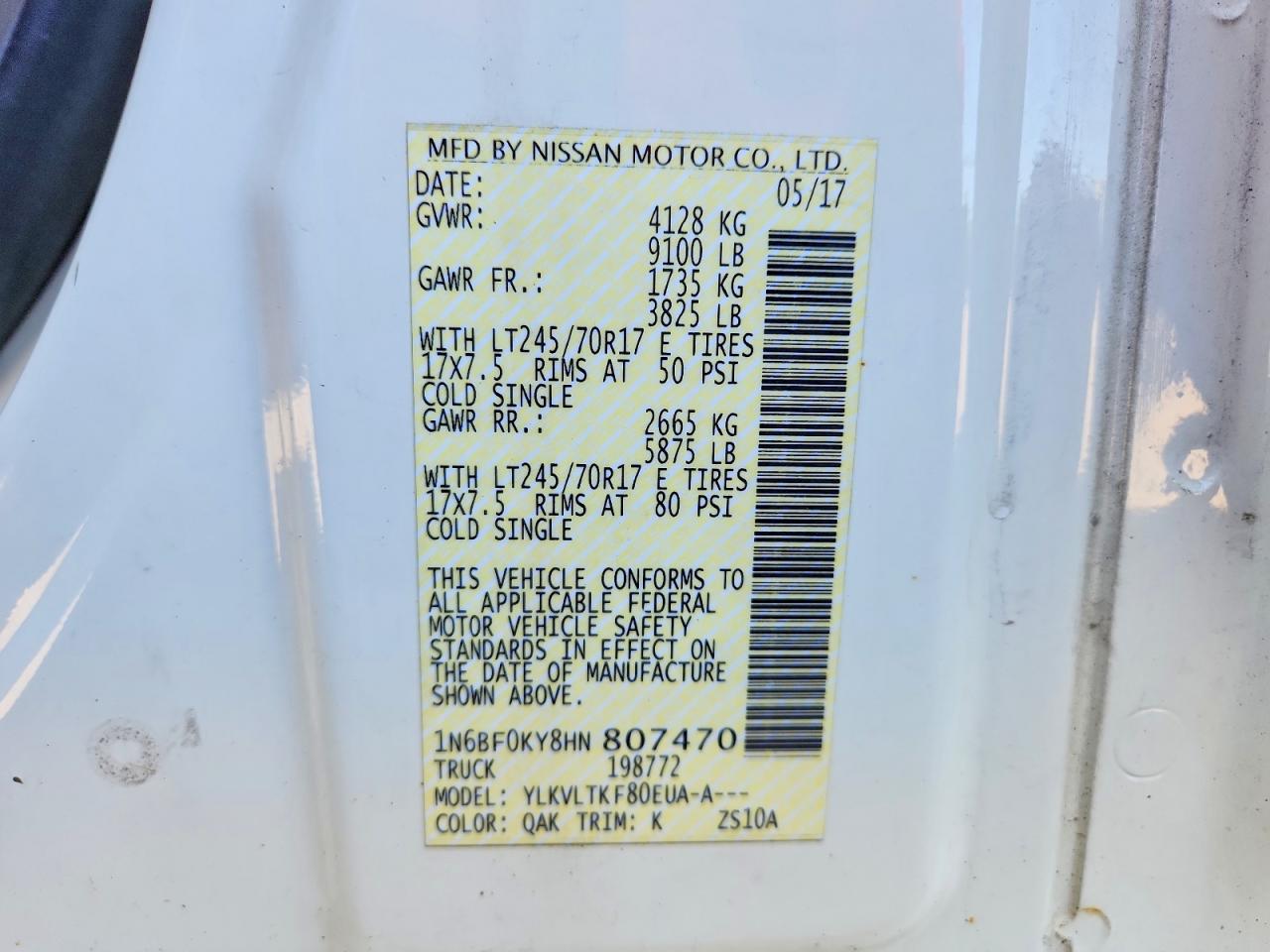 Nissan Nv 2500 Hd Sv
