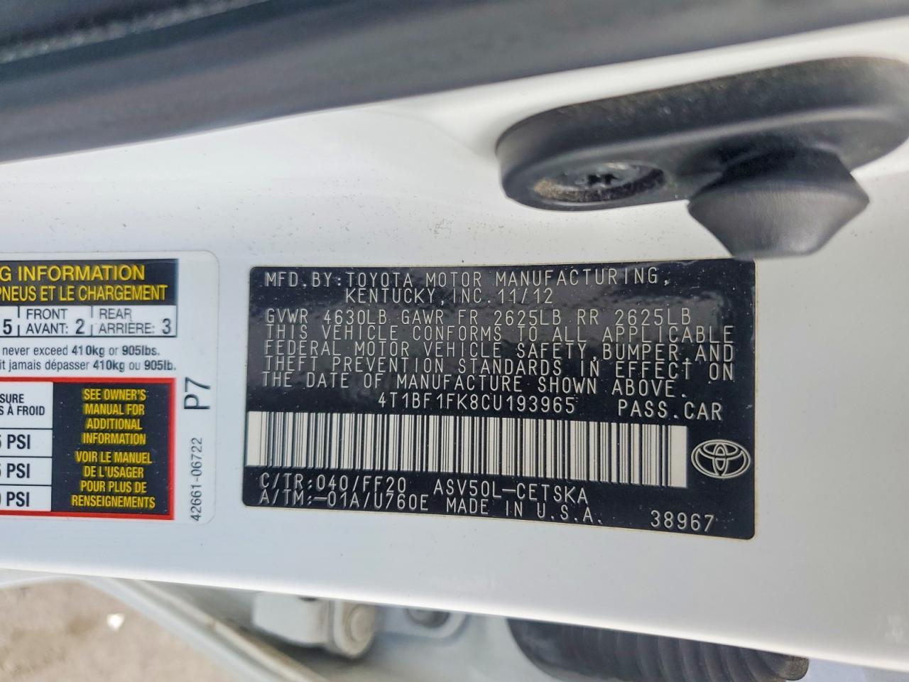 Toyota Camry Se