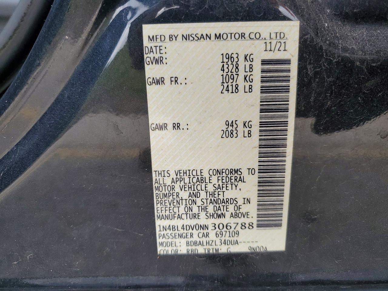 Nissan Altima 2.5 Sv