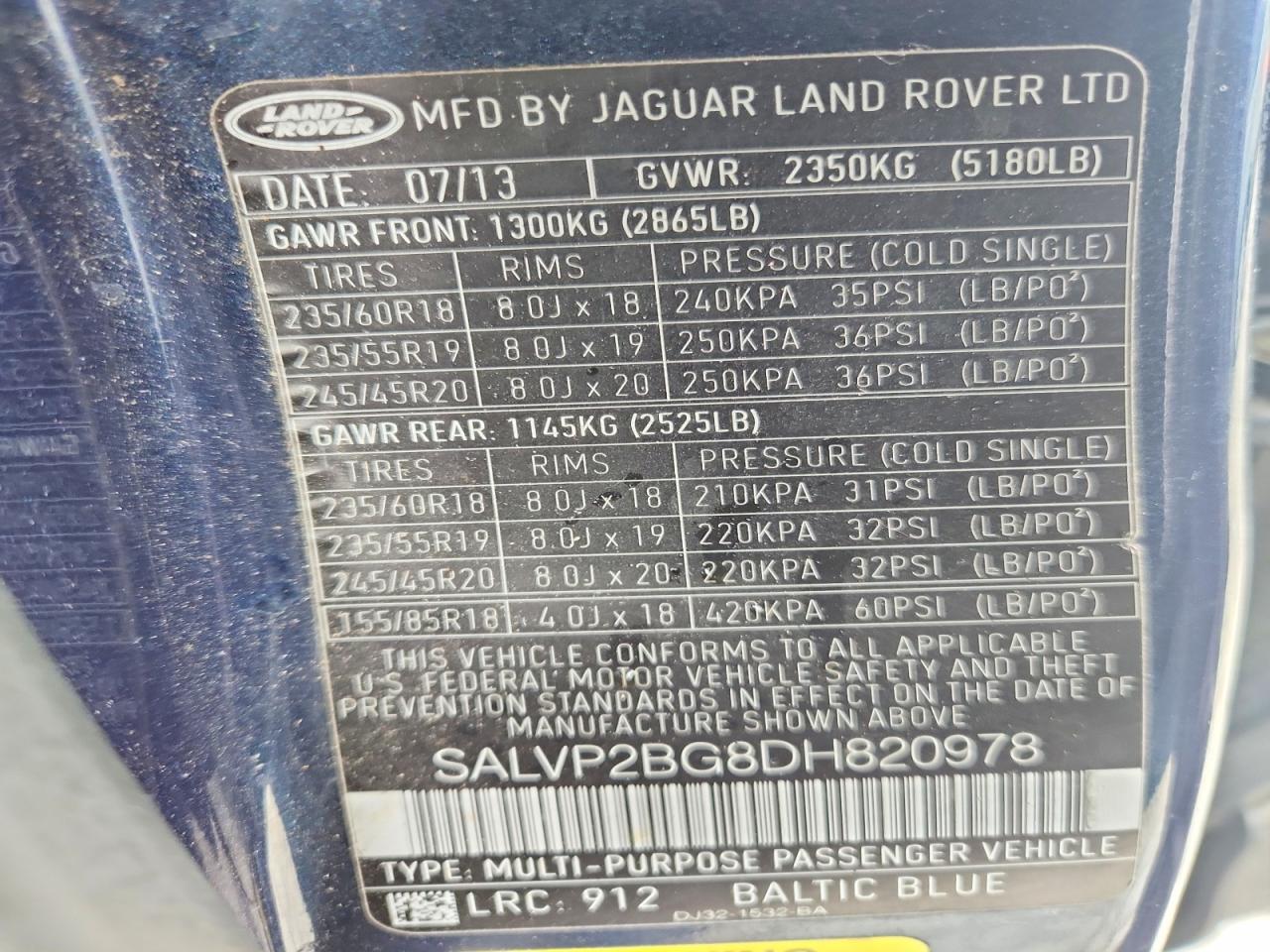 Land Rover Range Rover Pure Plus
