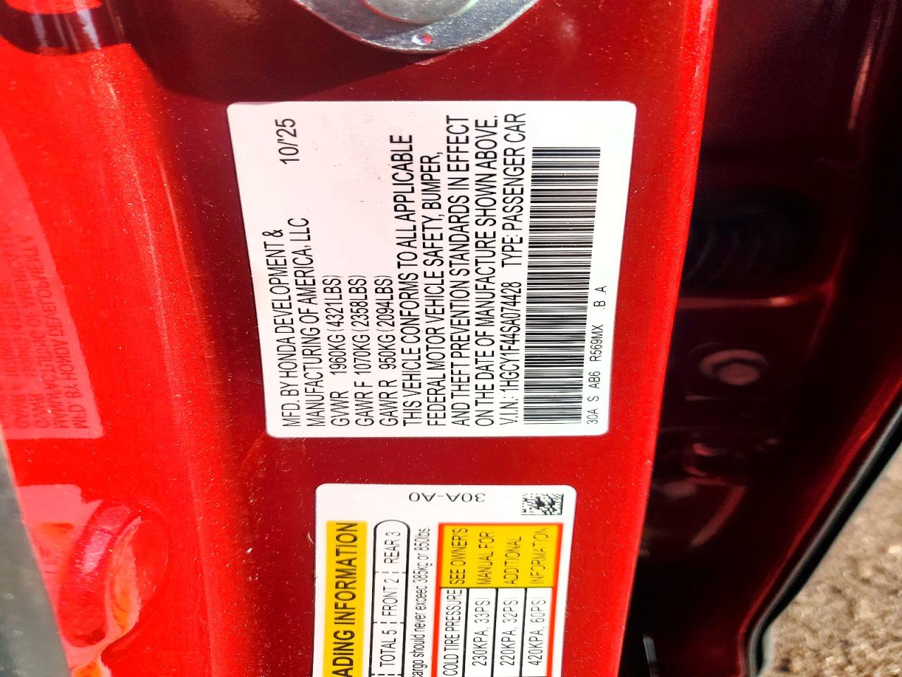 Honda Accord Se