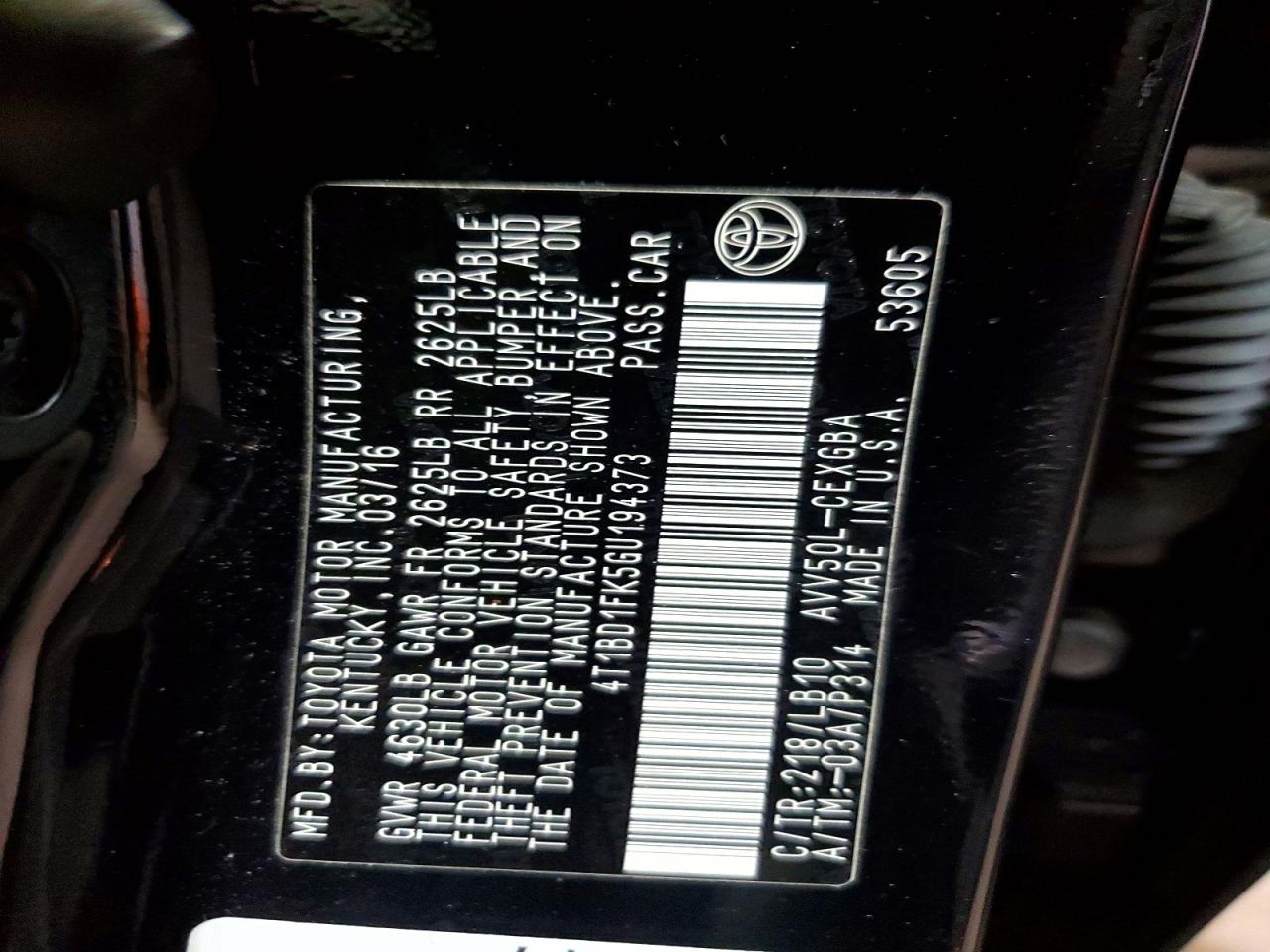 Toyota Camry Xle