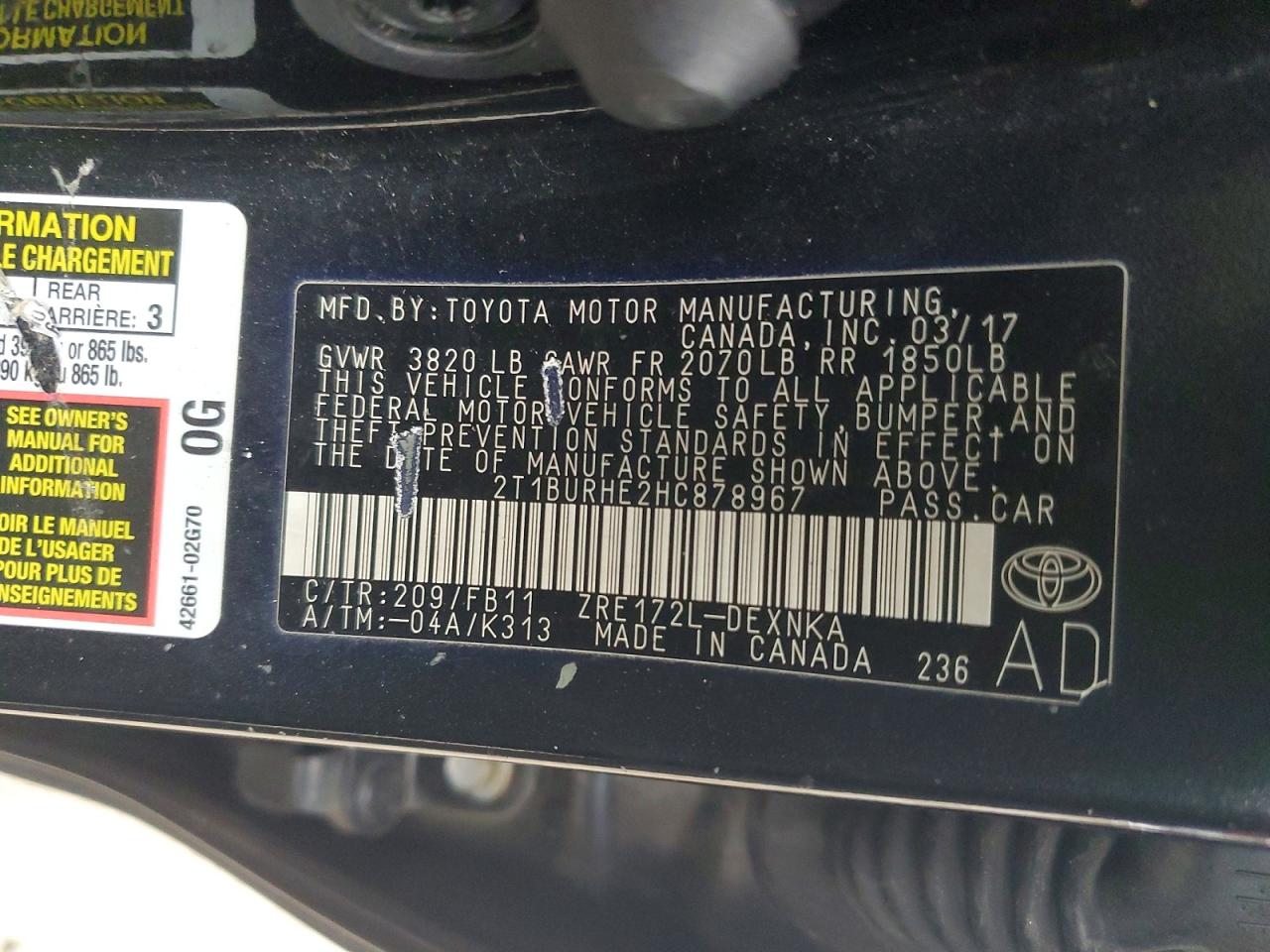 Toyota Corolla Le