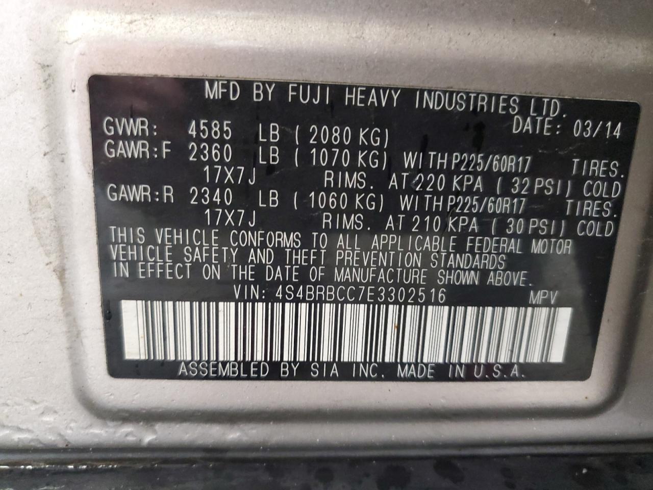 Subaru Outback 2.5i Premium