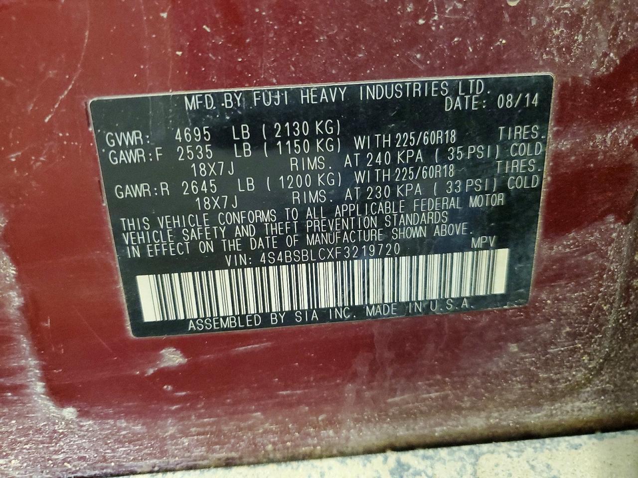 Subaru Outback 2.5i Limited