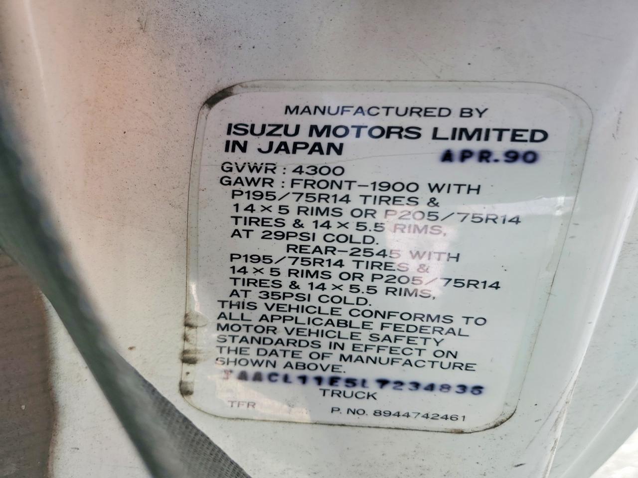 Isuzu Conventional Short Bed