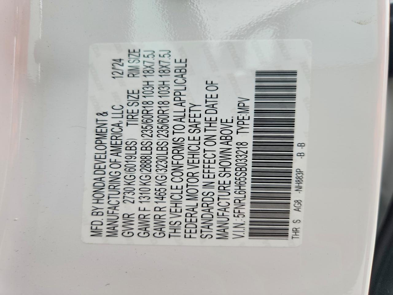 Honda Odyssey Exl