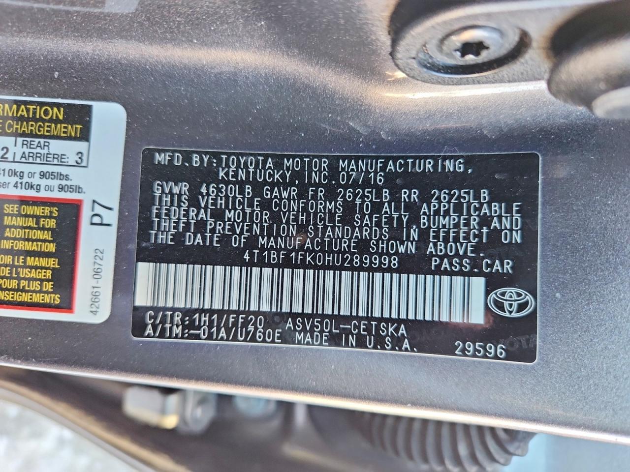 Toyota Camry Se