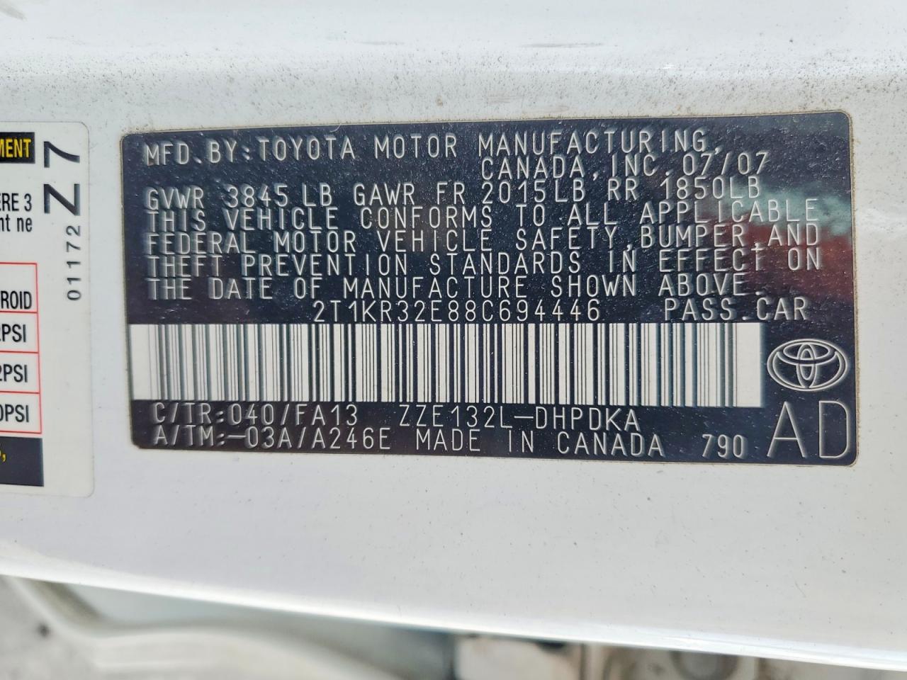 Toyota Corolla Xr