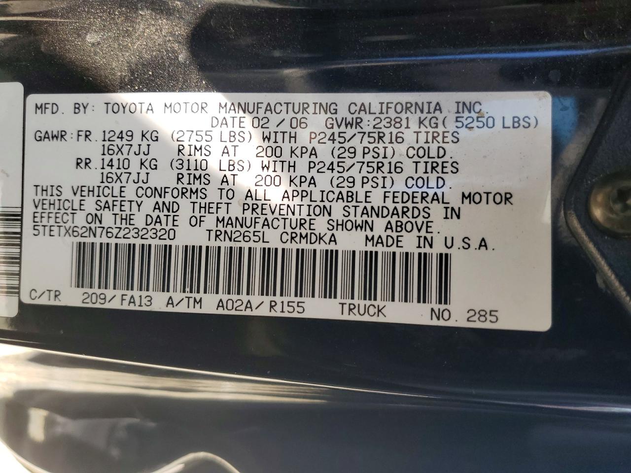 Toyota Tacoma Prerunner Access Cab