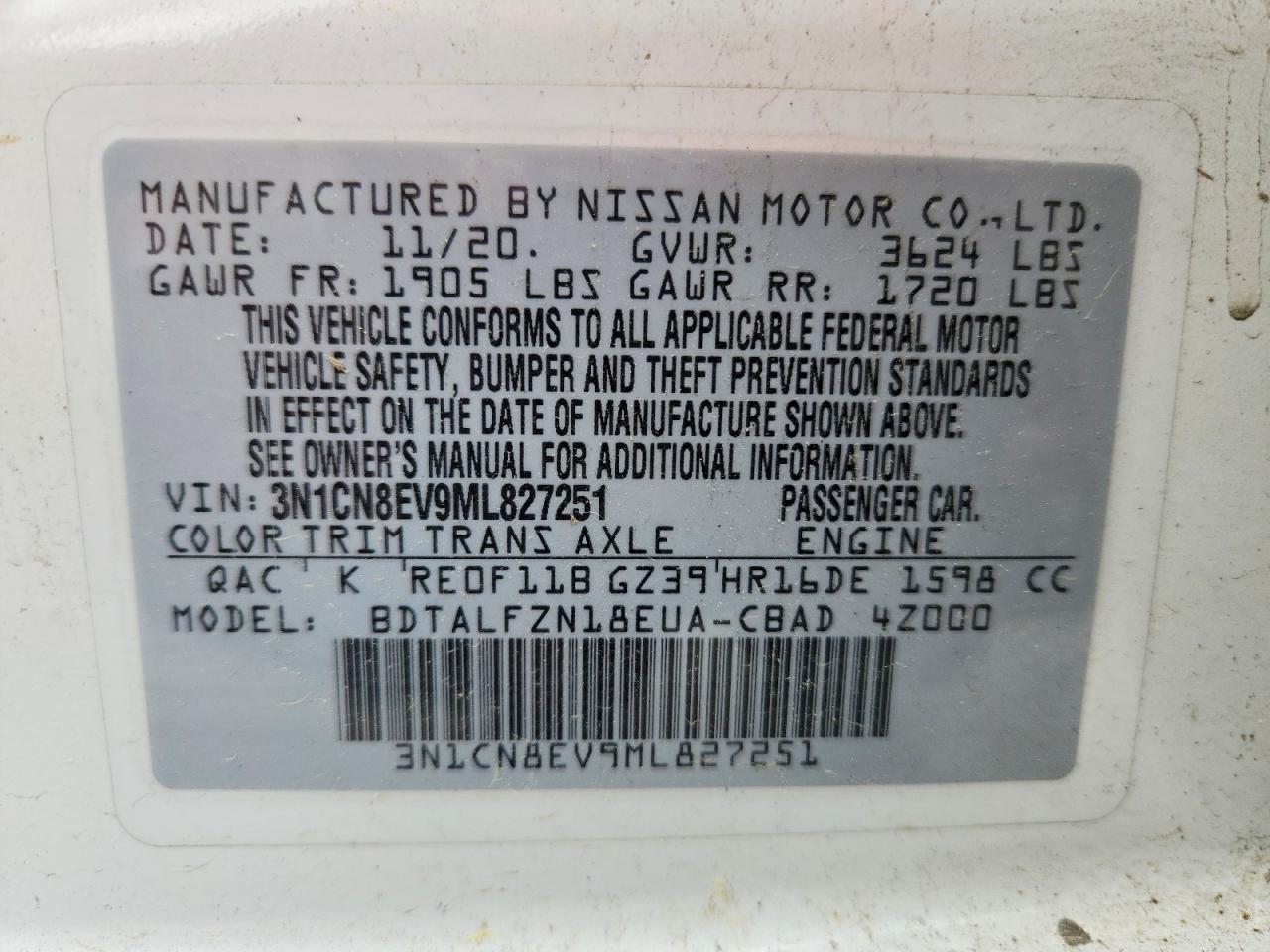 Nissan Versa Sv