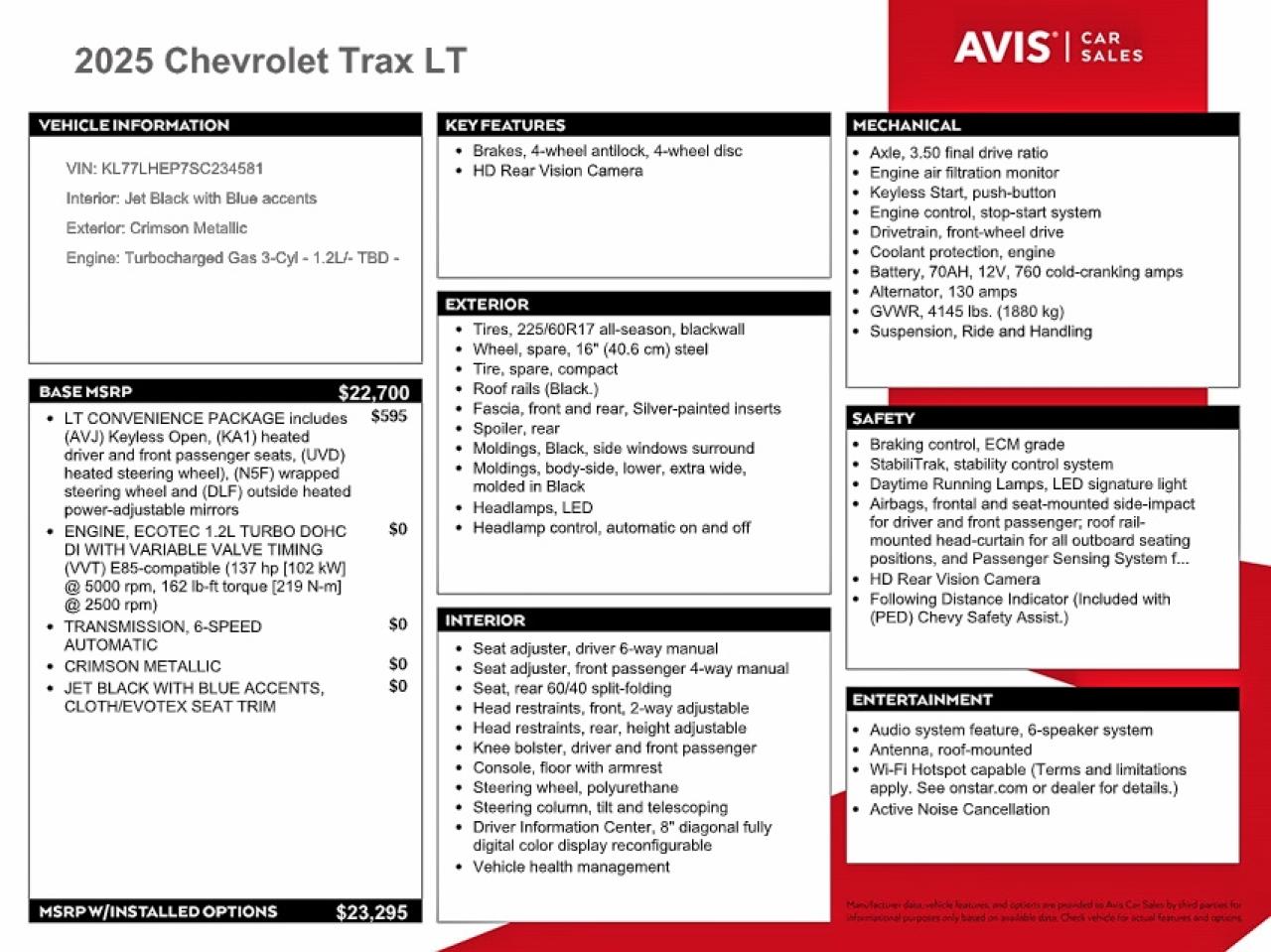 Chevrolet Trax 1lt