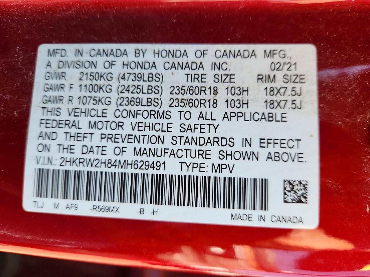 Honda Crv Exl