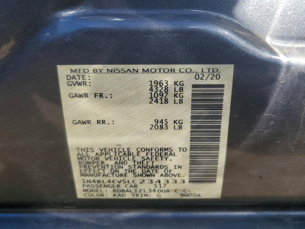 Nissan Altima 2.5 Sl