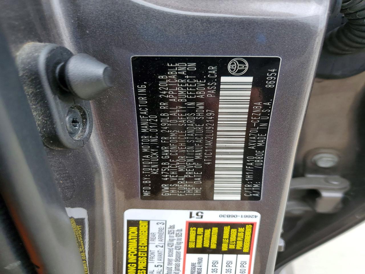 Toyota Camry Le