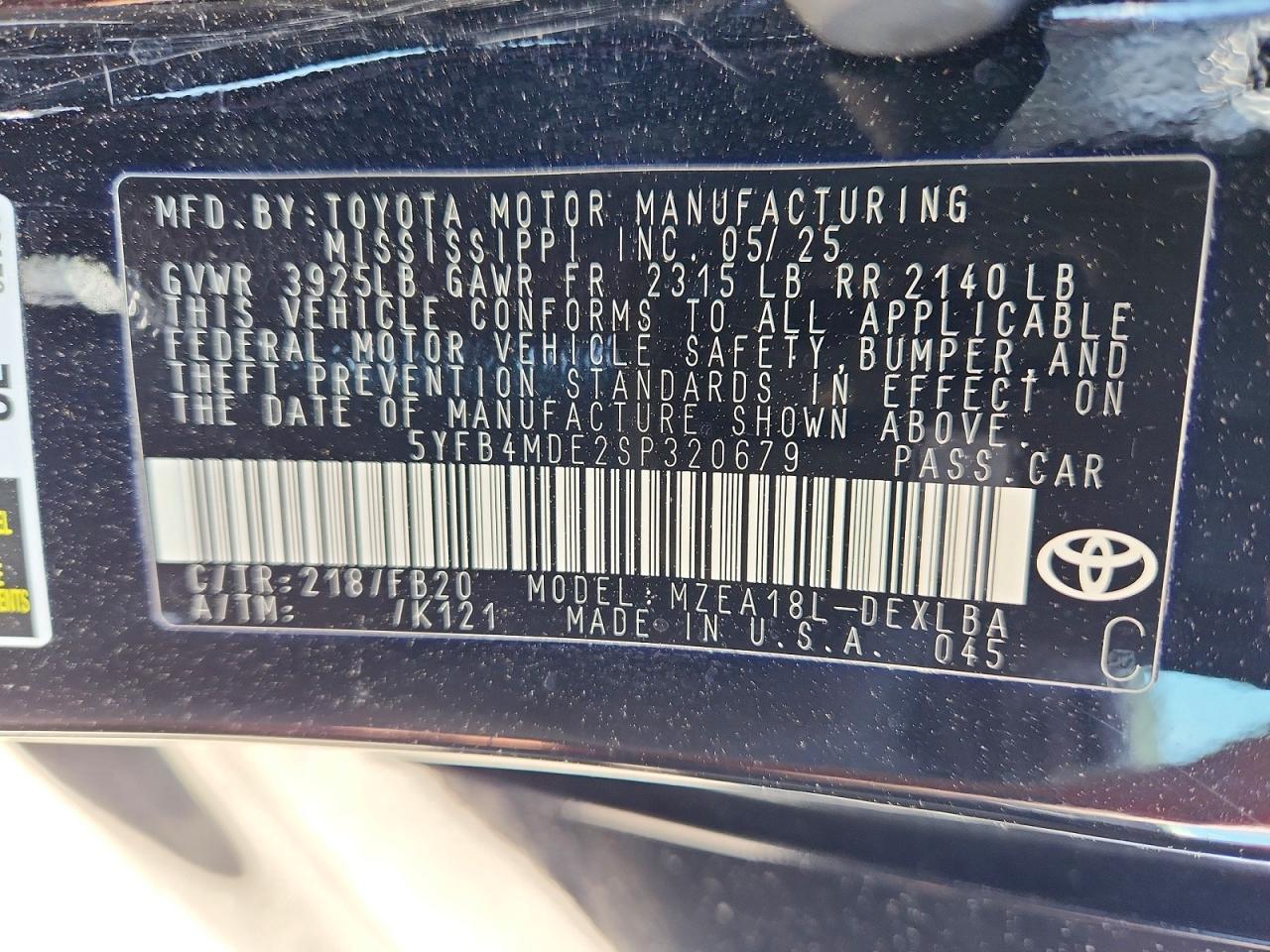 Toyota Corolla Le