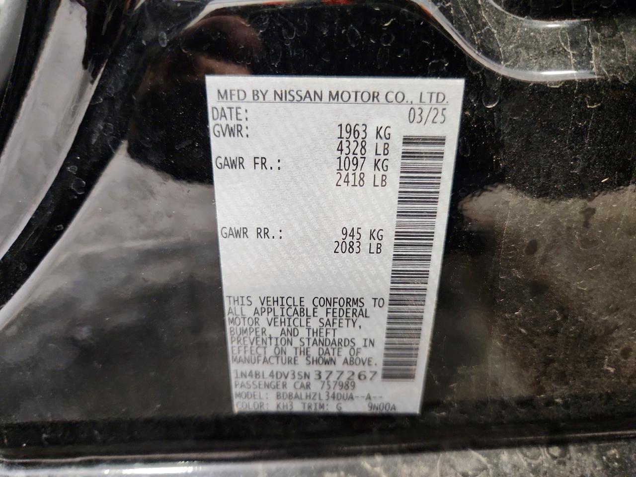 Nissan Altima Sv