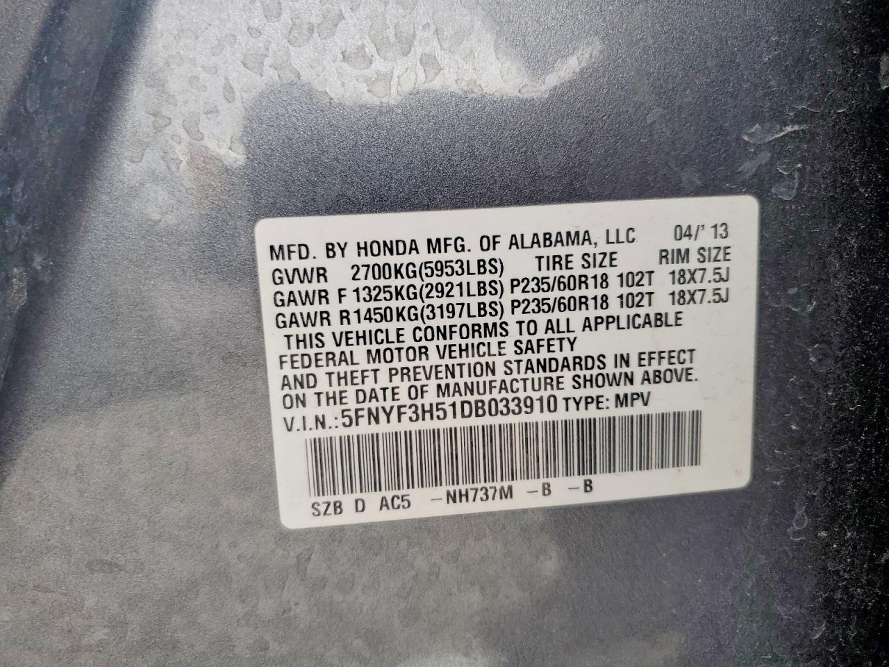 Honda Pilot Exl