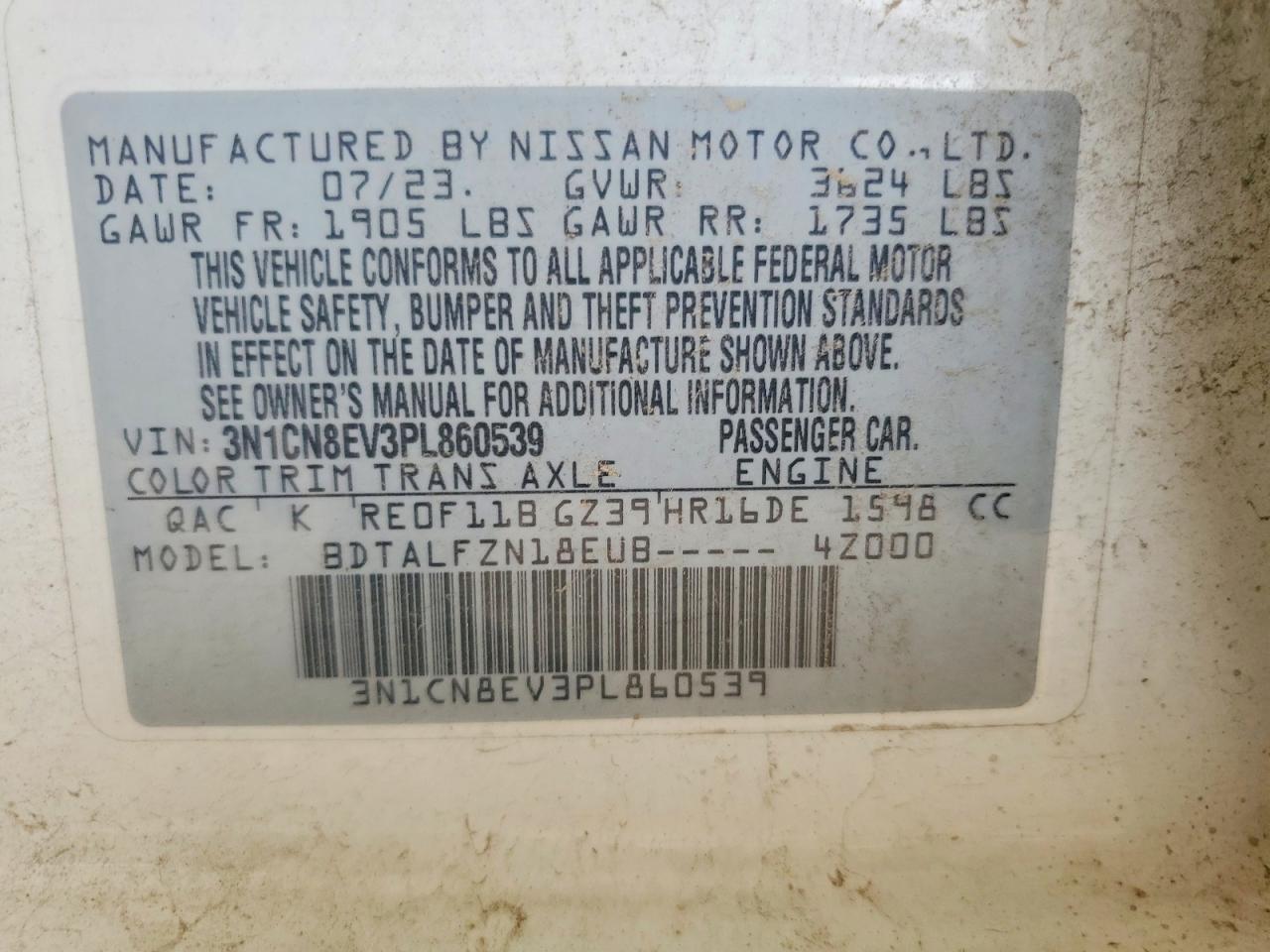 Nissan Versa Sv